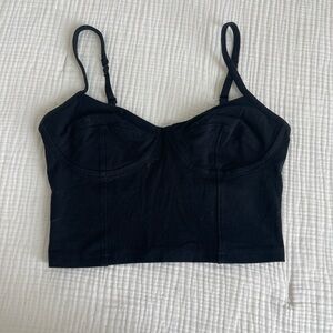 Aritzia TNA black crop top